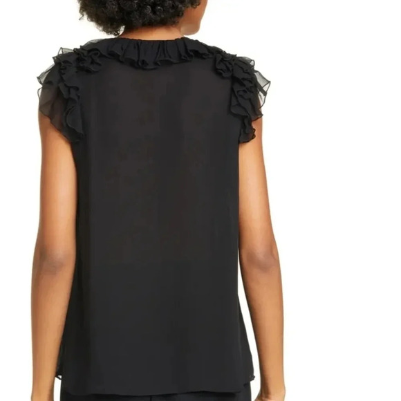 Jason Wu Black Ruffle Silk Blouse 2 - Picture 8 of 11